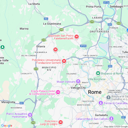 Mappa Policlinico Universitario A. Gemelli IRCCS Roma
